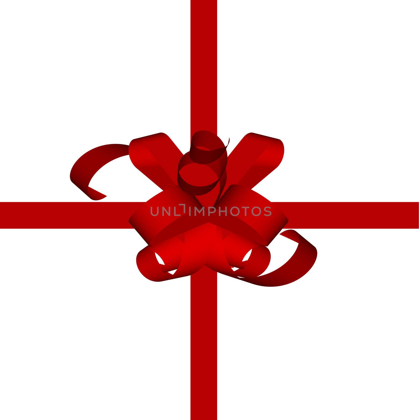 Celebratory packing (isolated on a white background) - abstraction a flower created at by means of tapes