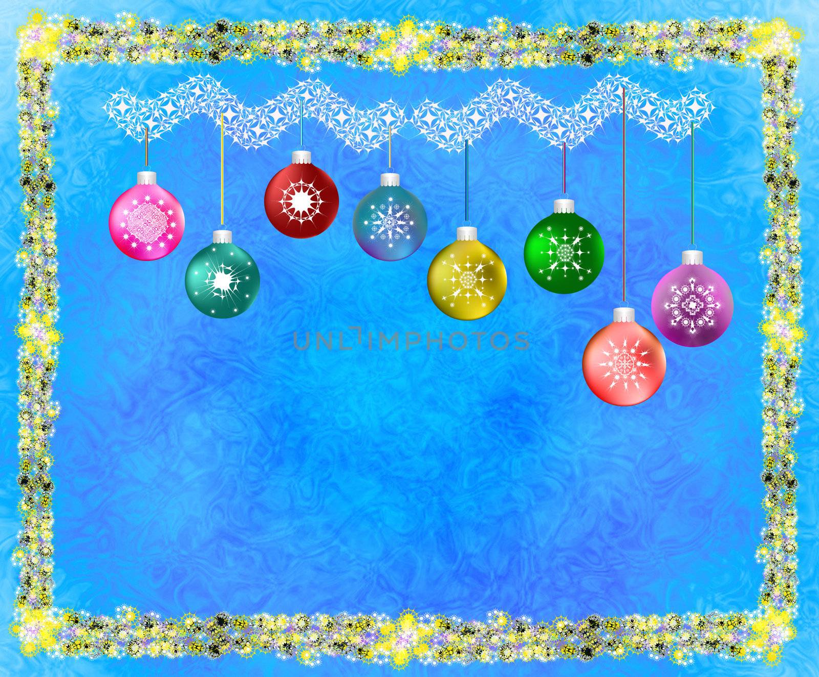 New Year's and Christmas celebratory card on an abstract background