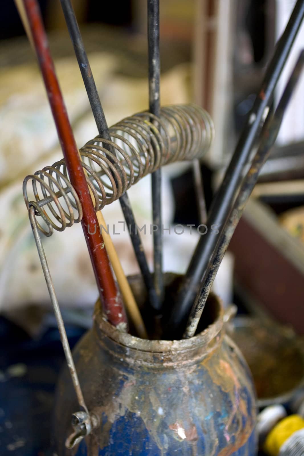 Photo of paintbrushes inside a cup