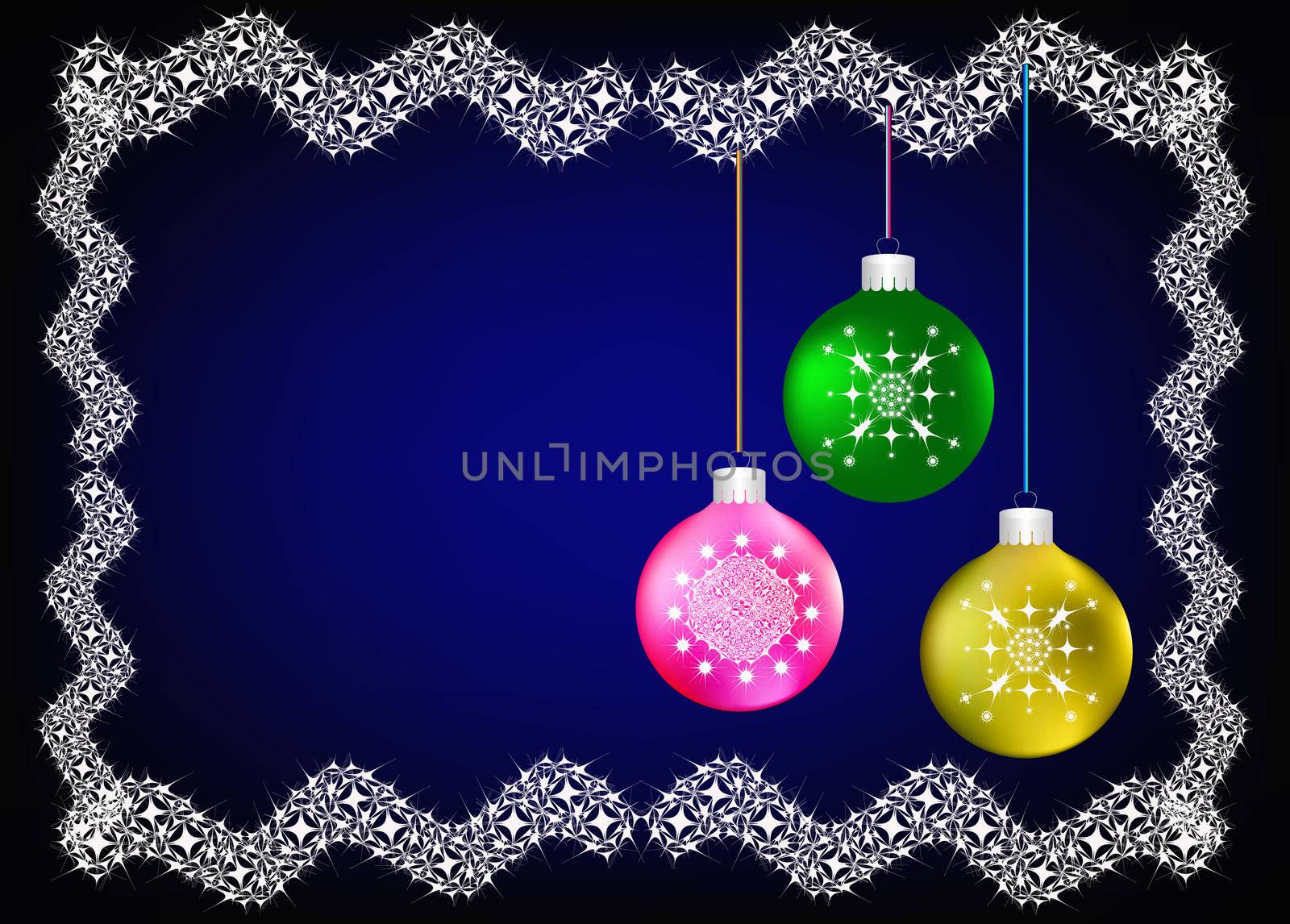 New Year's and Christmas celebratory card on an abstract background