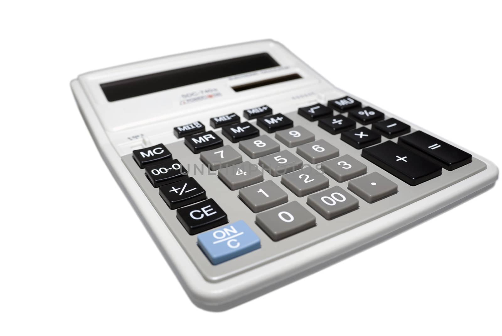 Calculator isolated on white background with clipping path. by borodaev