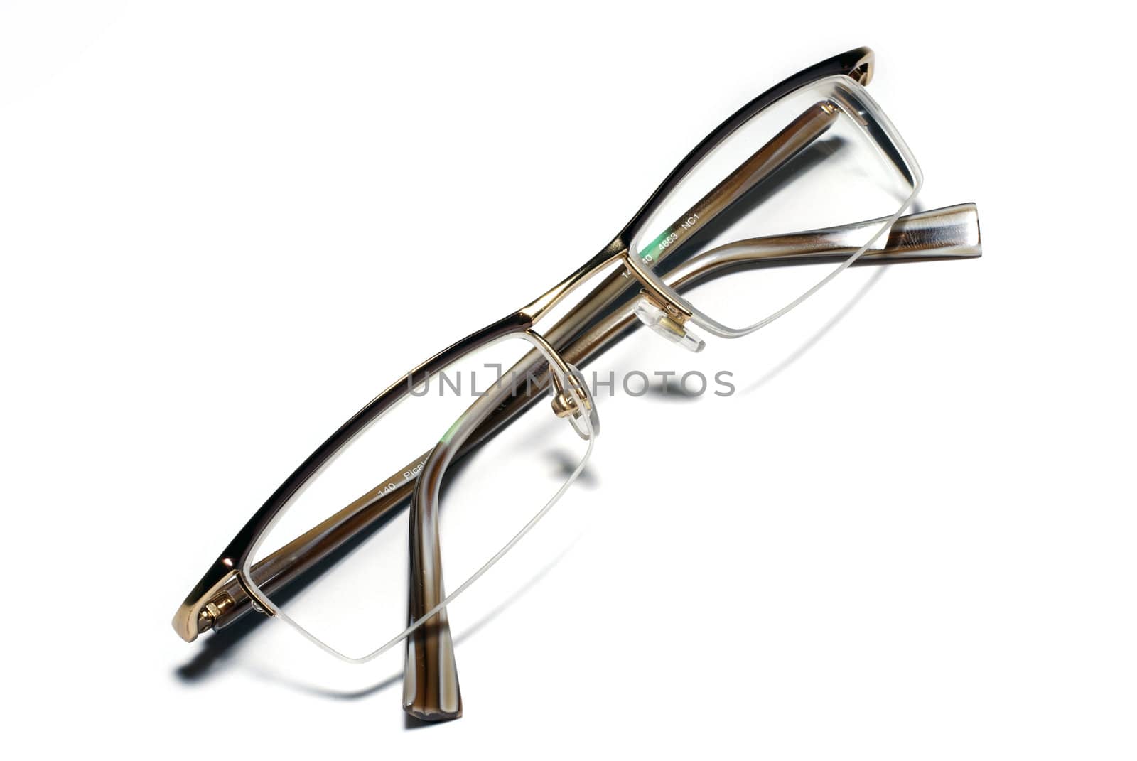 Glasses on white background.