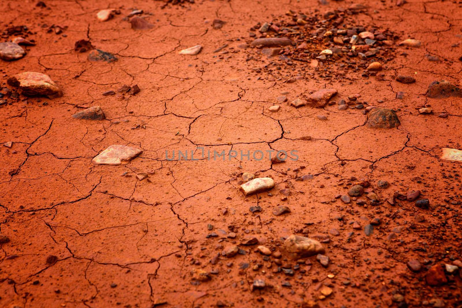 Dried out soil texture  by thanomphong
