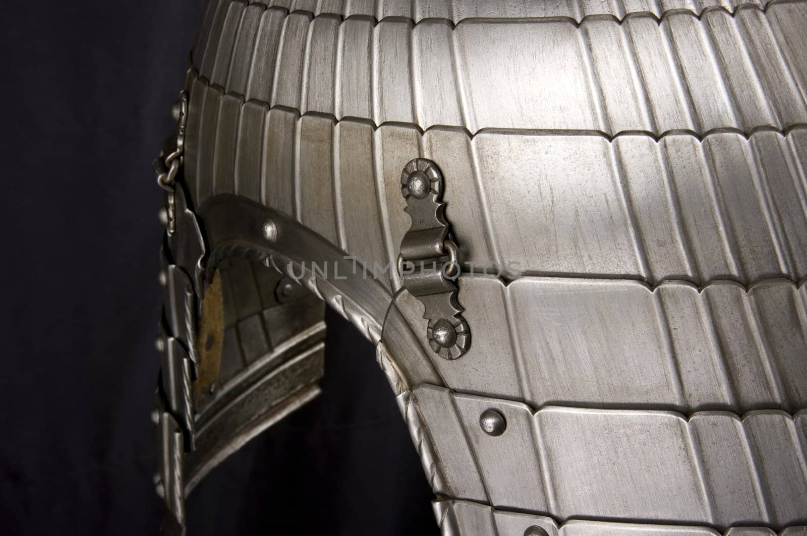 Armor of the Medieval Knight. Metal protecting the soldier from enemy weapons