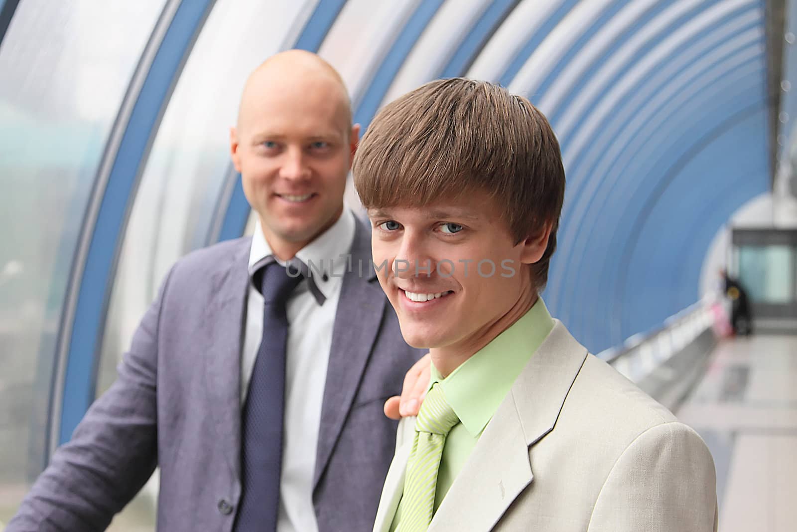 Portrait of two young and successful businessmen