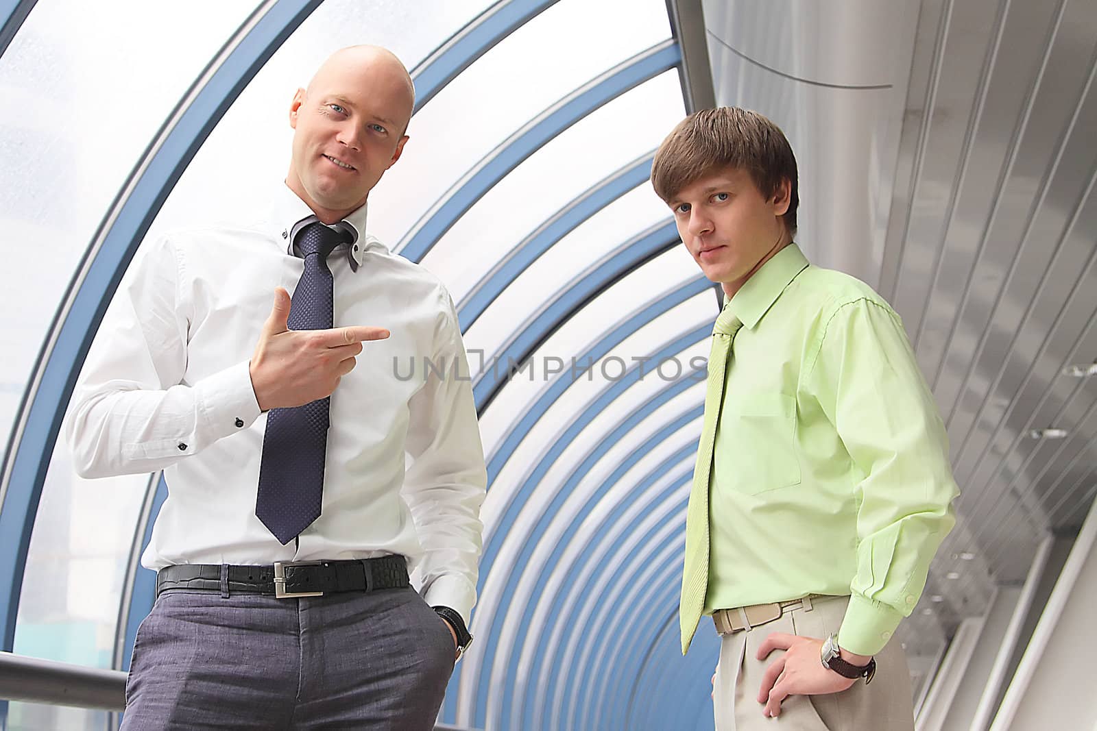 Portrait of two young and successful businessmen