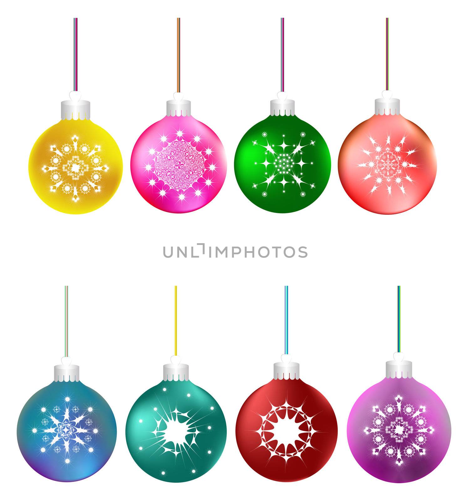 New Year's and Christmas abstract decorative elements.