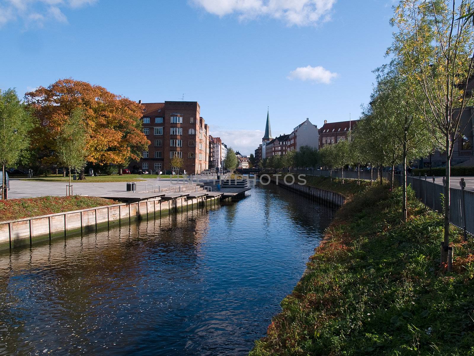 The center of town city of Aarhus in Denmark