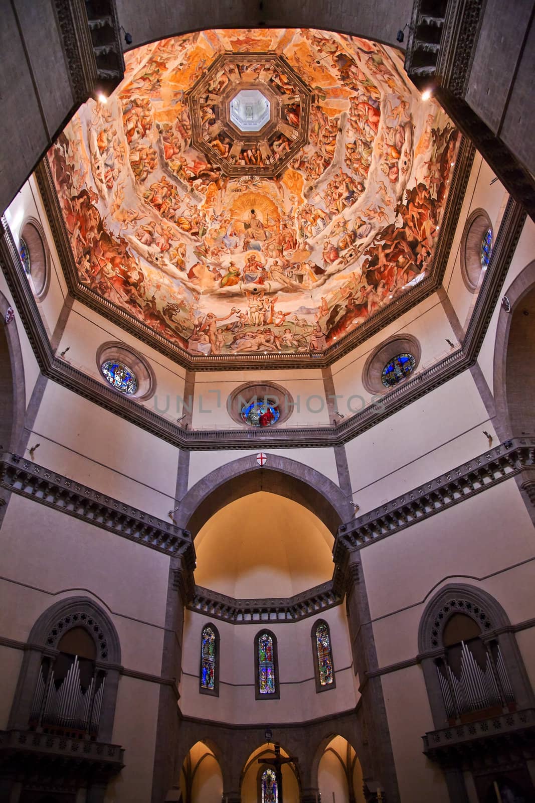 Duomo Cathedral Vasari Fresco Dome Florence Italy by bill_perry