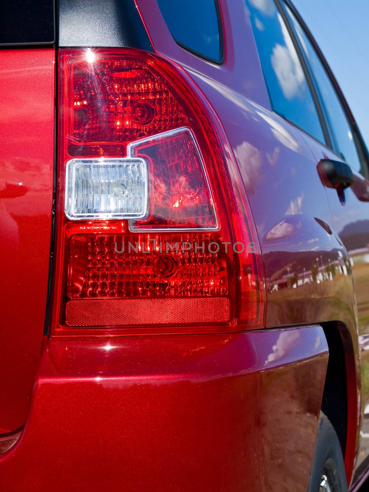 Close Up of a New Car Taillight