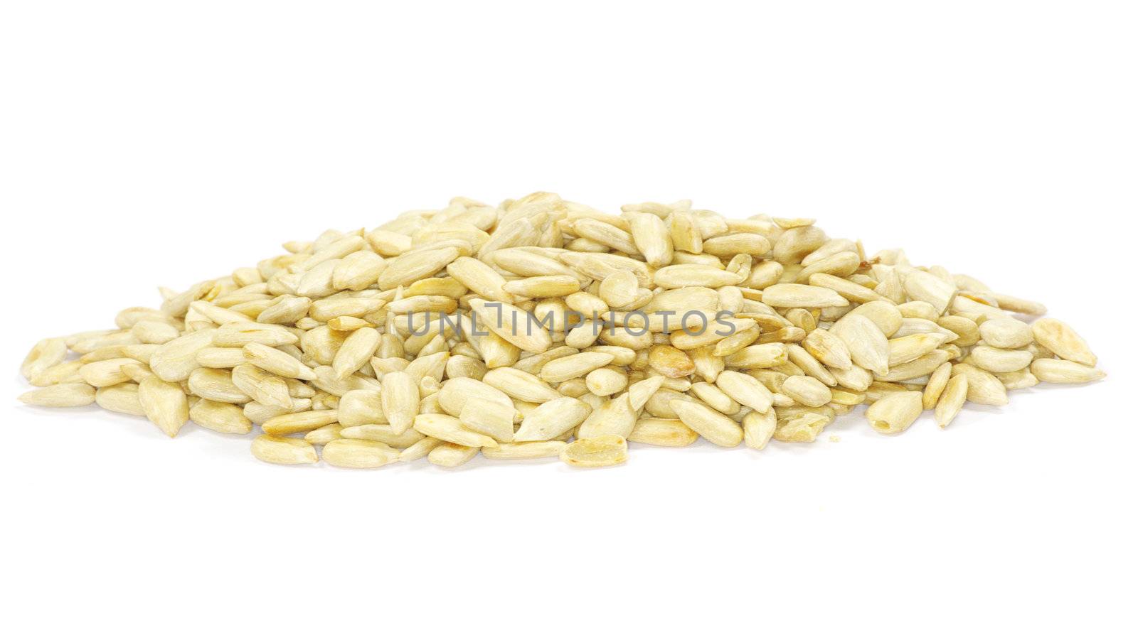 sunflower seeds isolated on white