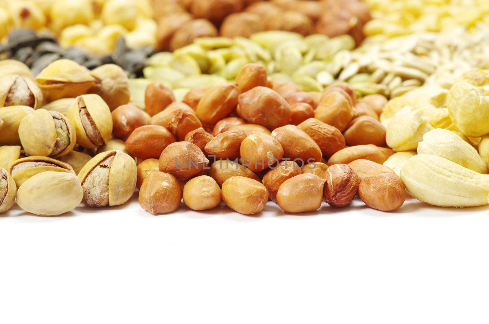  seeds and nuts with collection