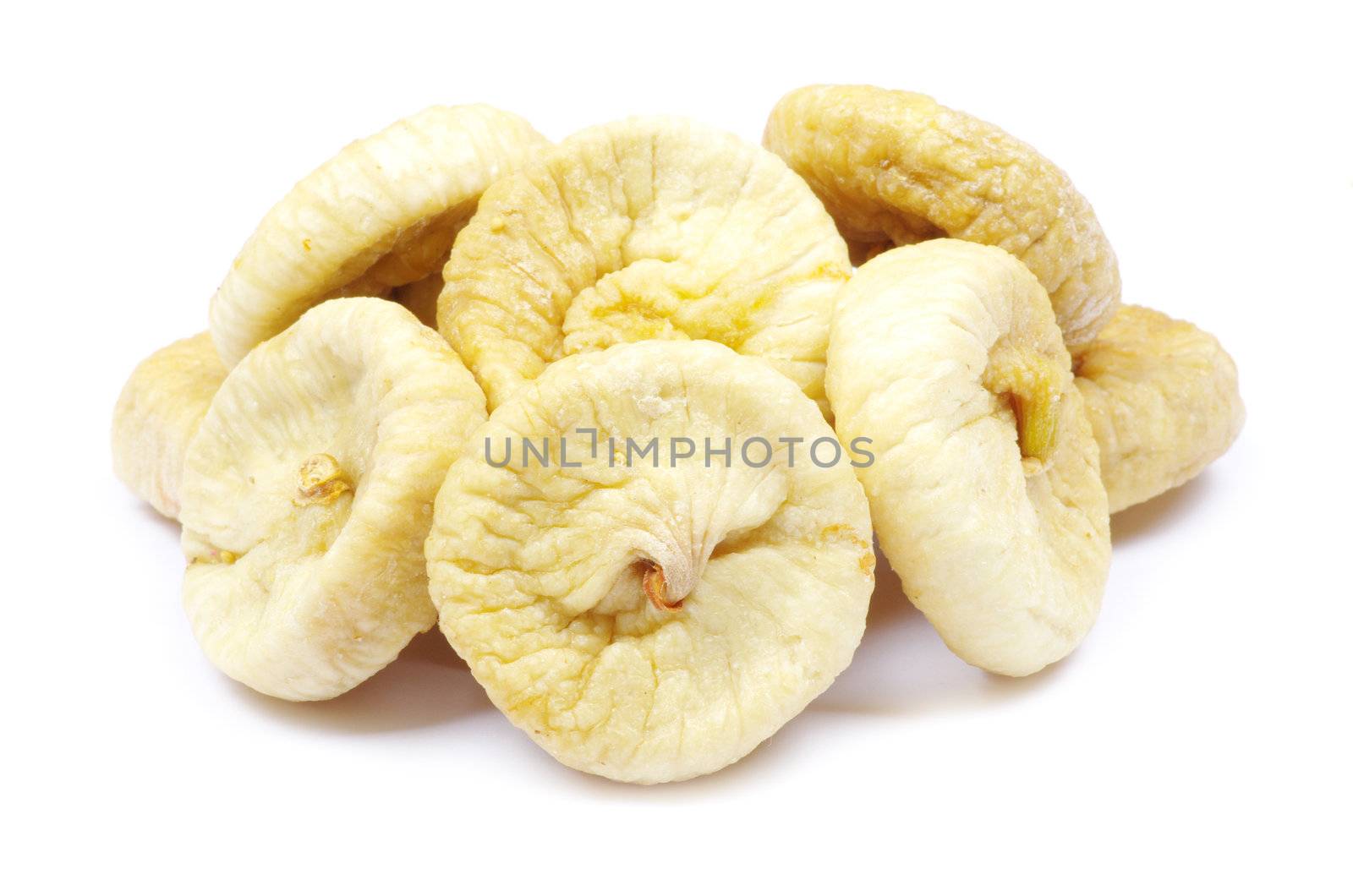 dried figs isolated on white background