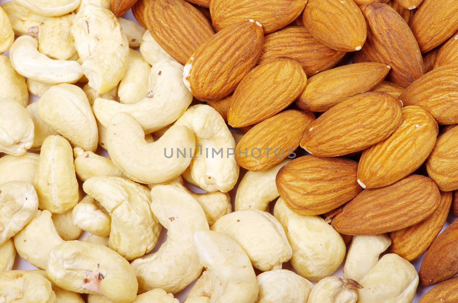 assorted nuts as a background