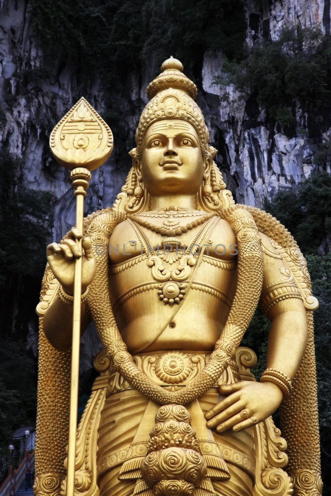 Batu caves are a hindu temple on the outskirts of Kuala Lumpur