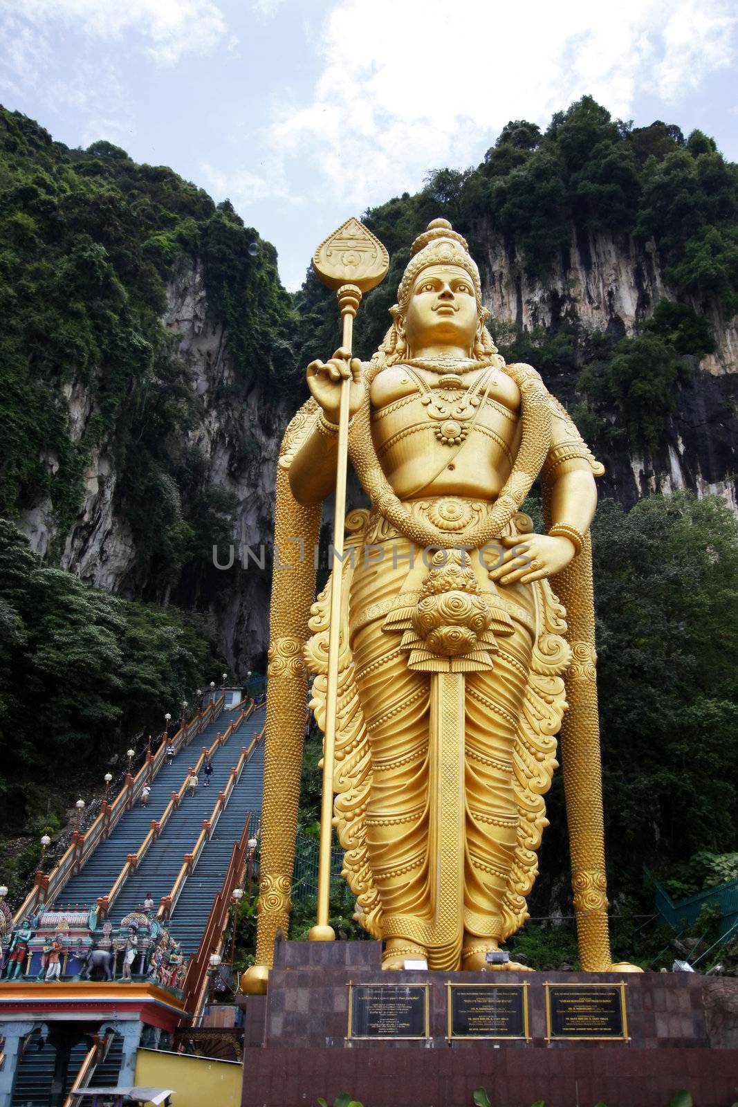 Batu caves are a hindu temple on the outskirts of Kuala Lumpur
