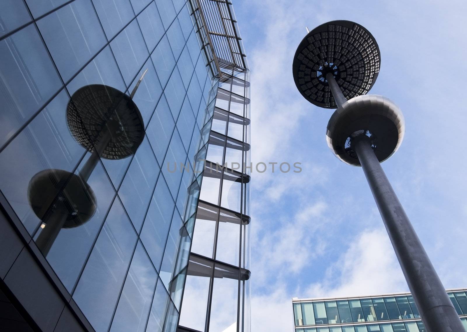 Modern architecture and lighting in London