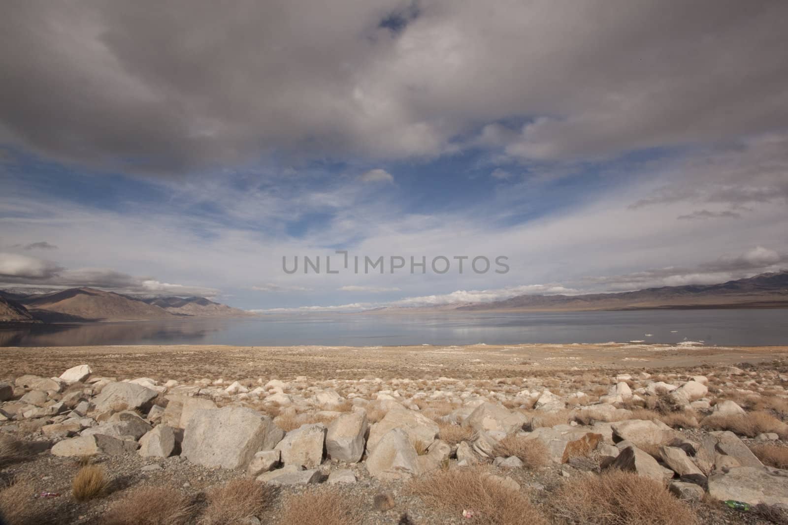 Desert range by a lake by jeremywhat