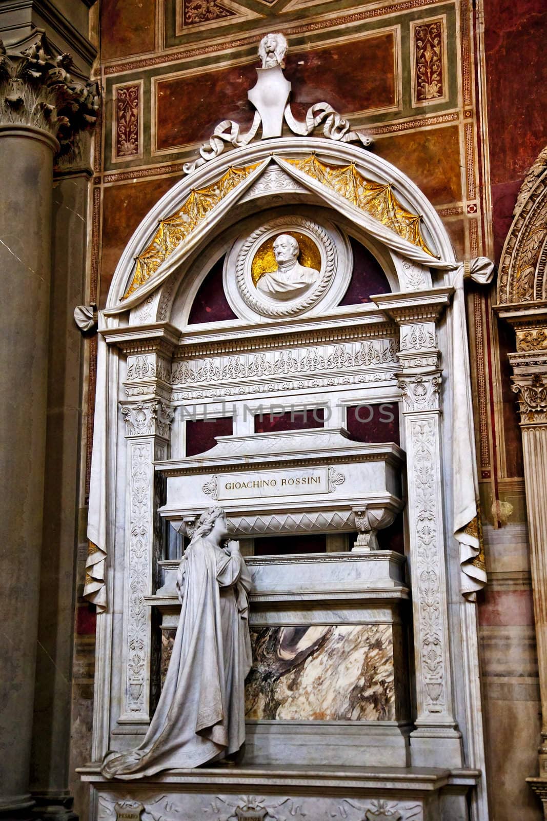 Rossini Tomb Basilica Santa Croce Florence Italy by bill_perry