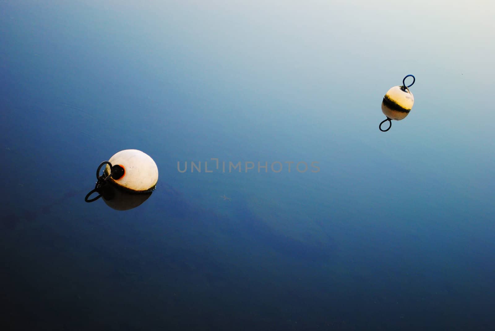 Buoys in water.