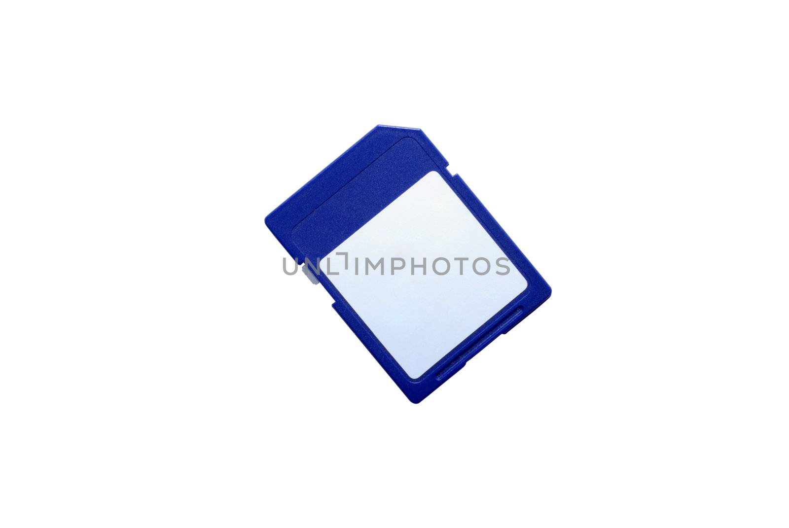 SD card isolated on white with empty space for text. Clipping pa by borodaev