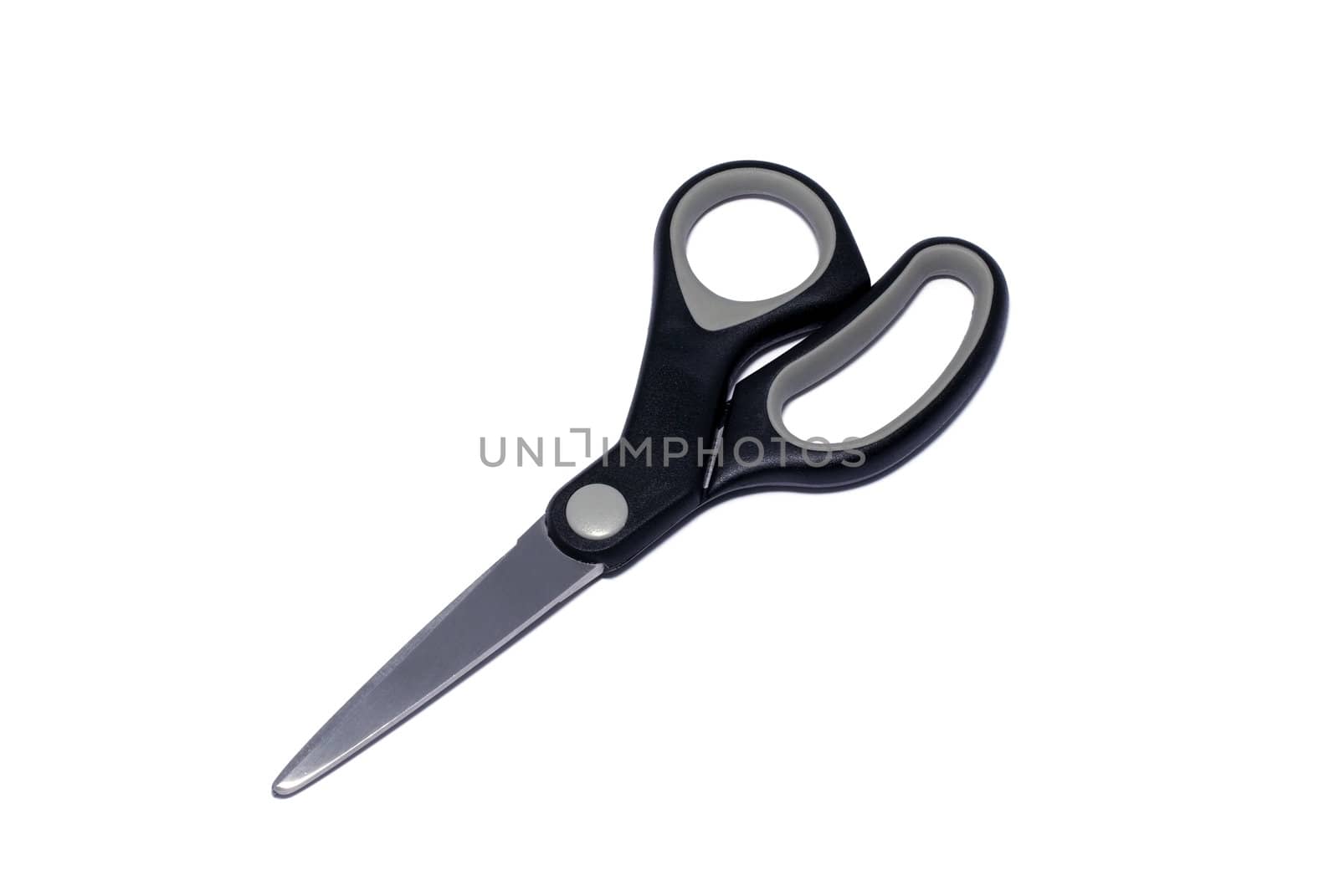 Closed scissors isolated on white background. by borodaev