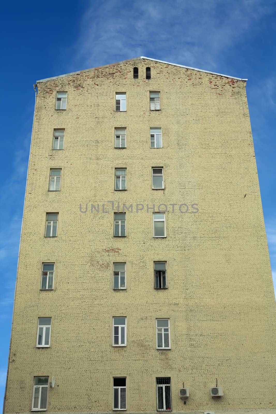 Architecture, Facade of the Old Moscow Building and Twenty One Window