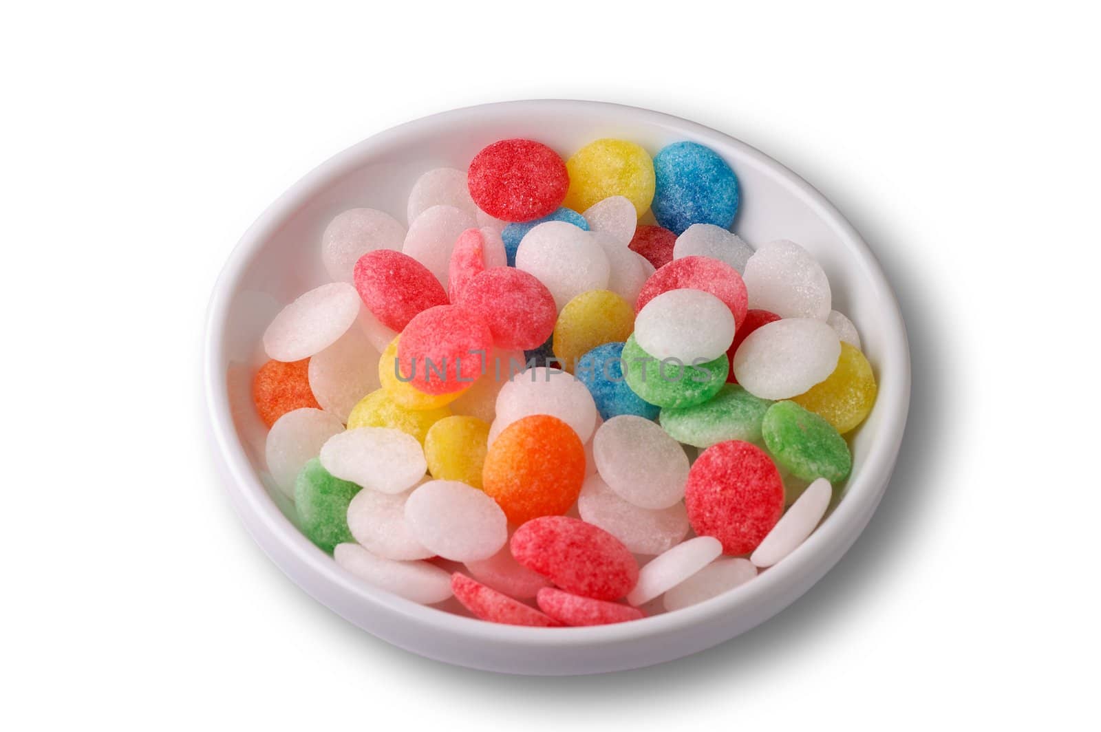 Candies in a dish closeup - with clipping path by Laborer