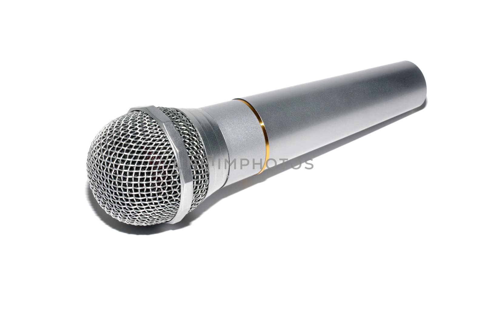 Audio microphone isolated on white background. by borodaev