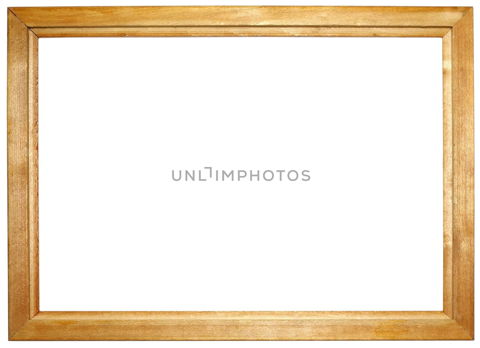 Wooden photo frame isolated on white background. by borodaev