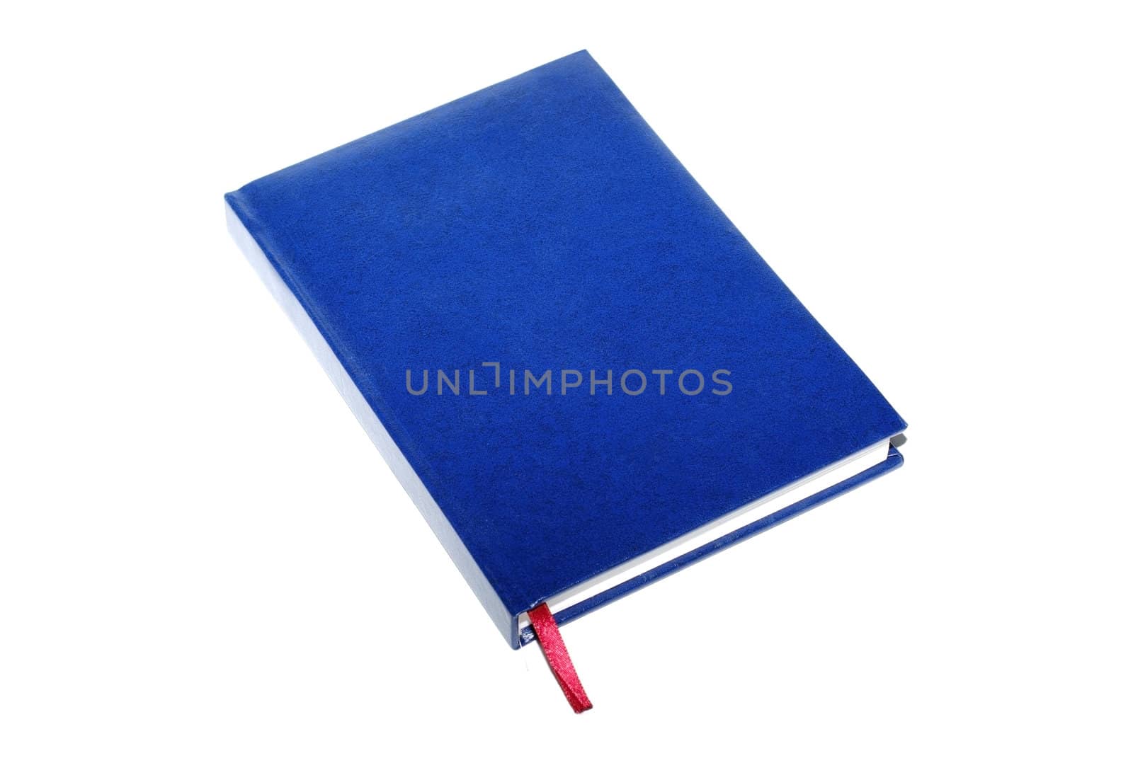 Single book with empty cover isolated on white background. by borodaev