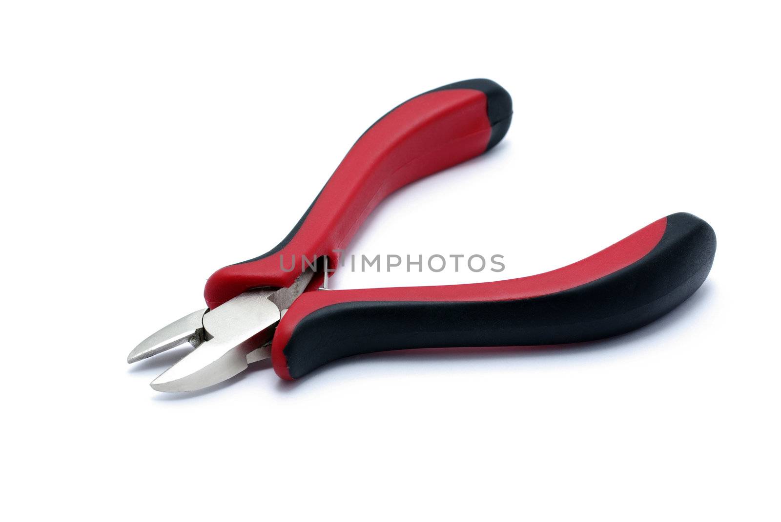 Cutting pliers isolated on white background. by borodaev