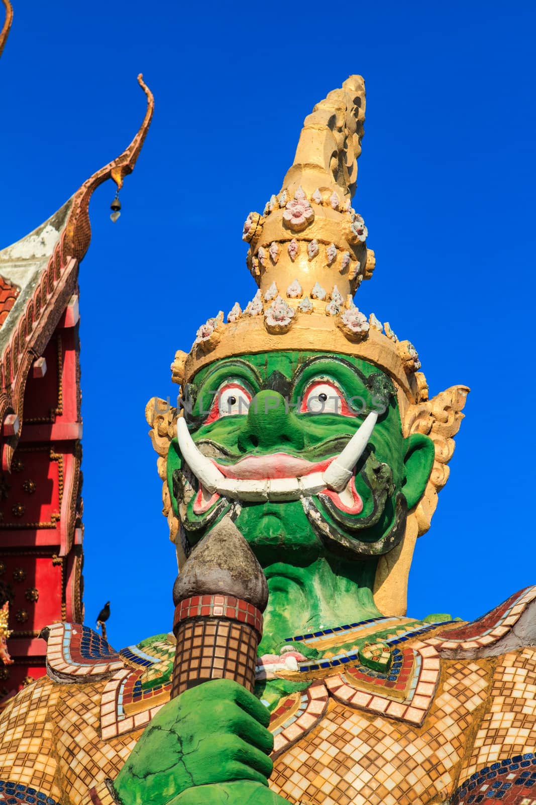 Thai Buddha in thai temple, South of Thailand