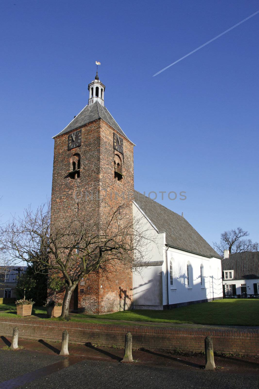 old village church in Bunnik in the province of Utrecht in the Netherlands
