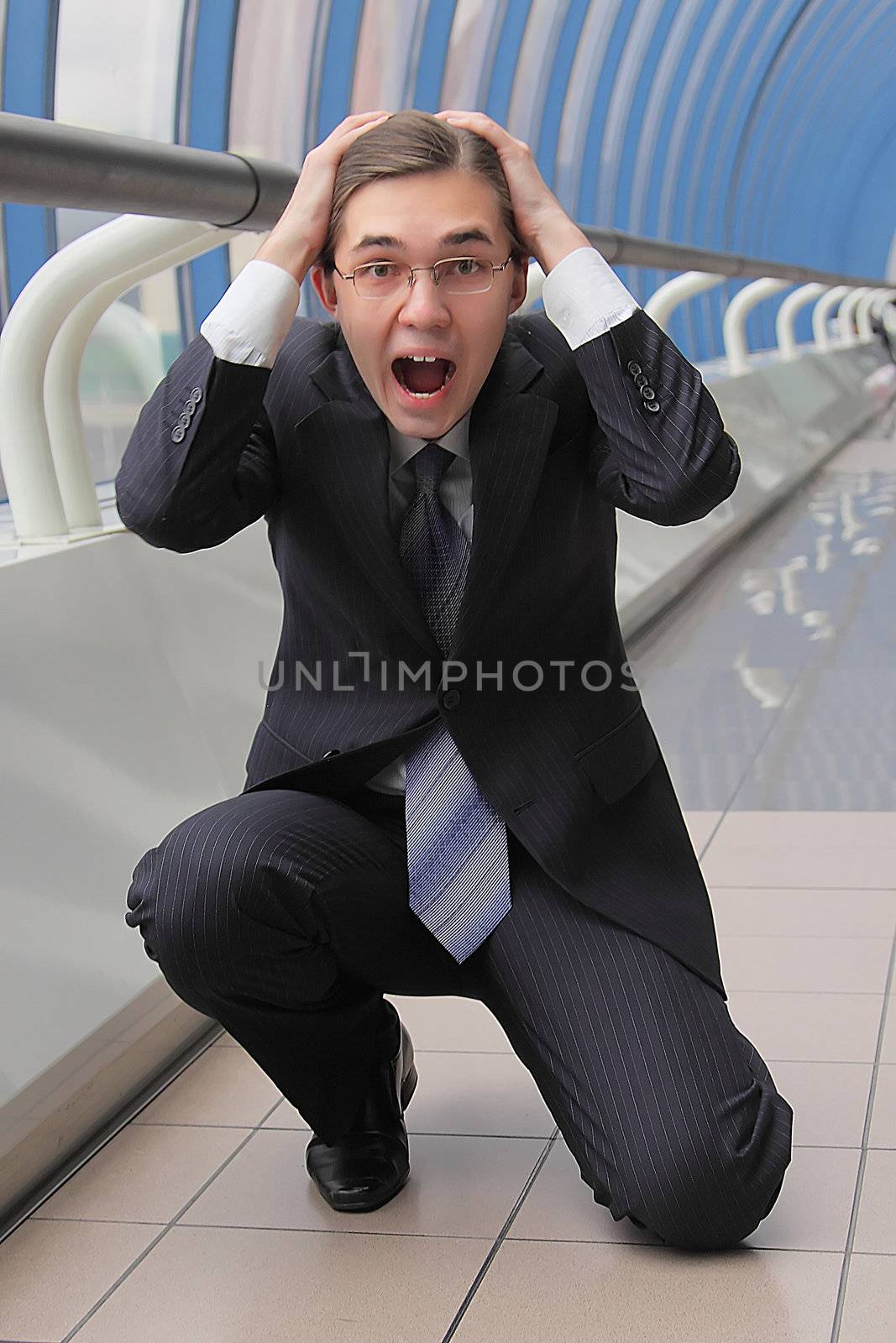 Panic and stress at the business man
