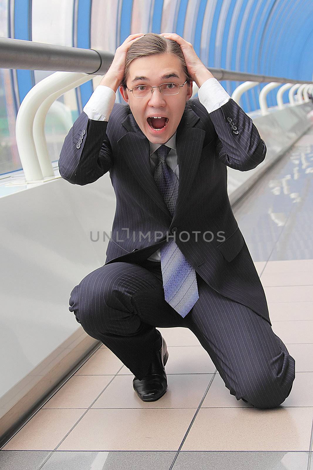 Panic and stress at the business man