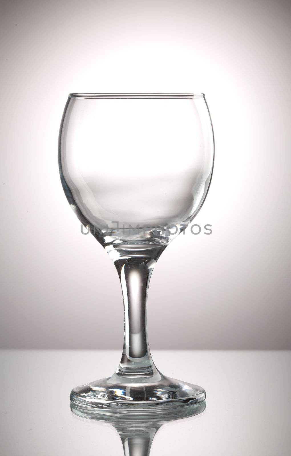food series: single empty crystal wine glass