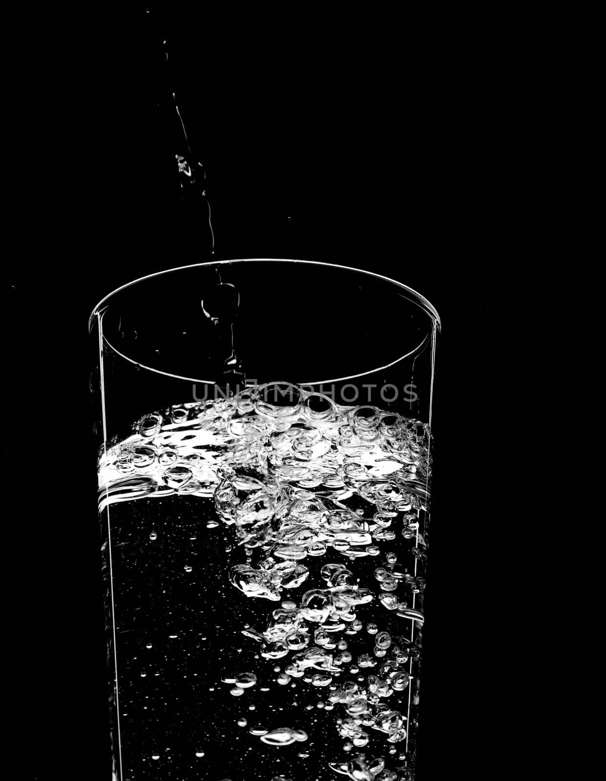food series: pouring clear water in the glass