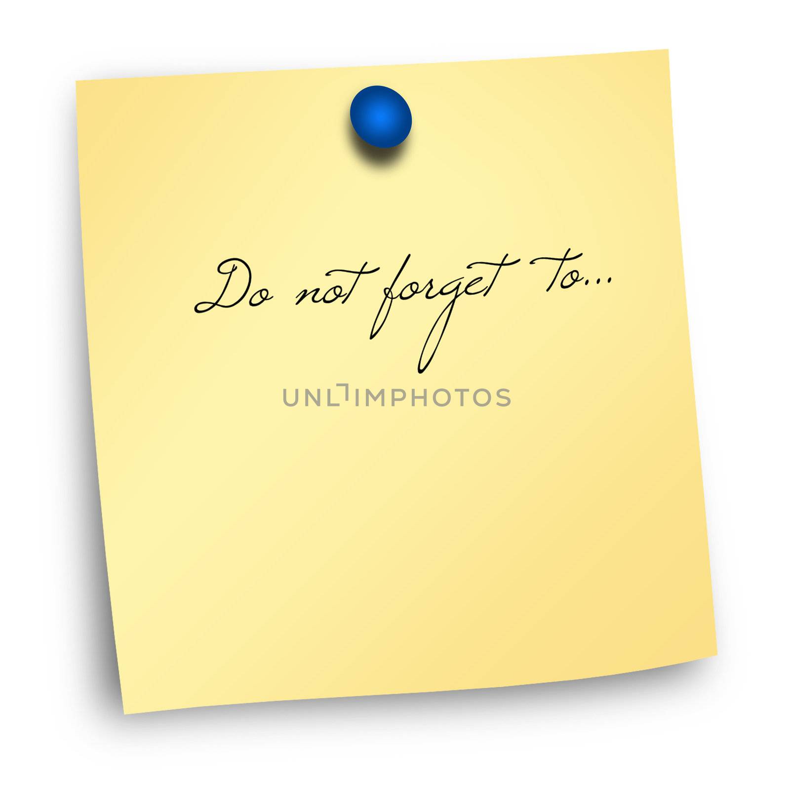 do not forget to, memory blank paper isolated