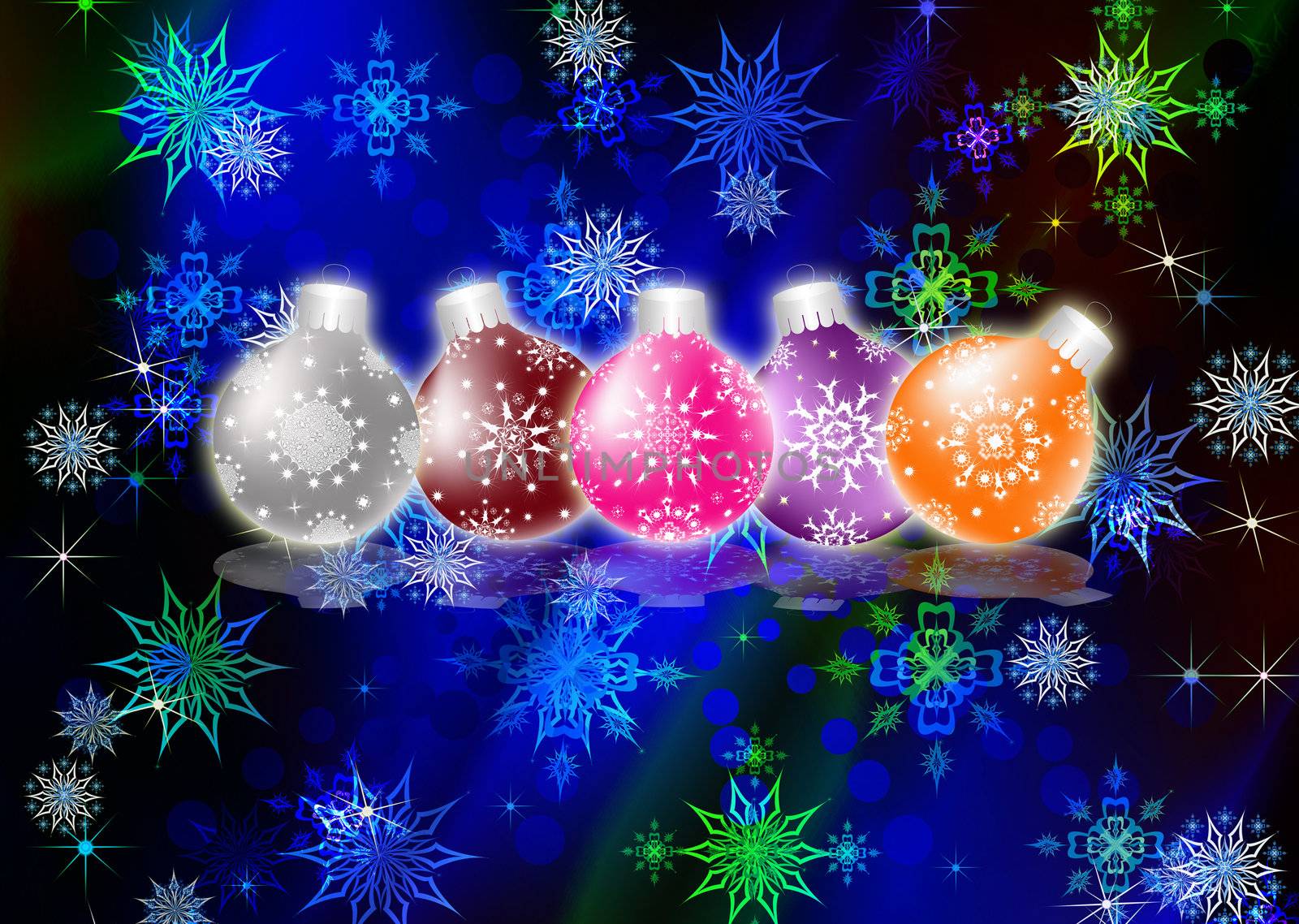 New Year's and Christmas abstract decorative elements.