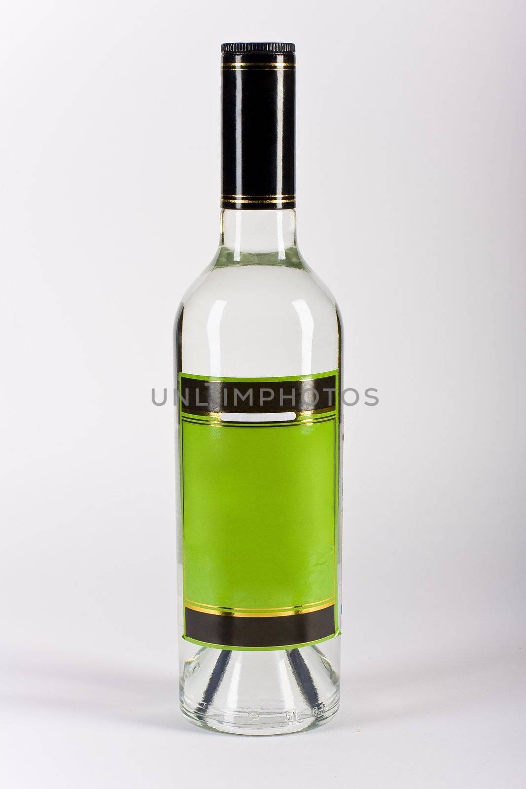 Bottle of vodka on a white background. by ozaiachin