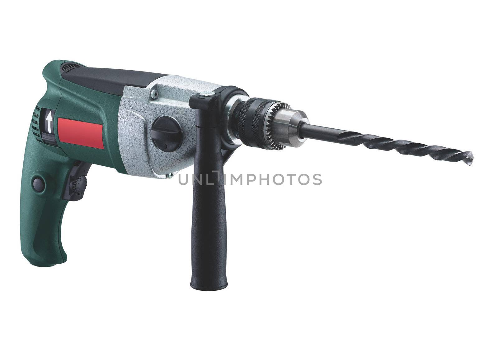 Battery drill isolated on a white background