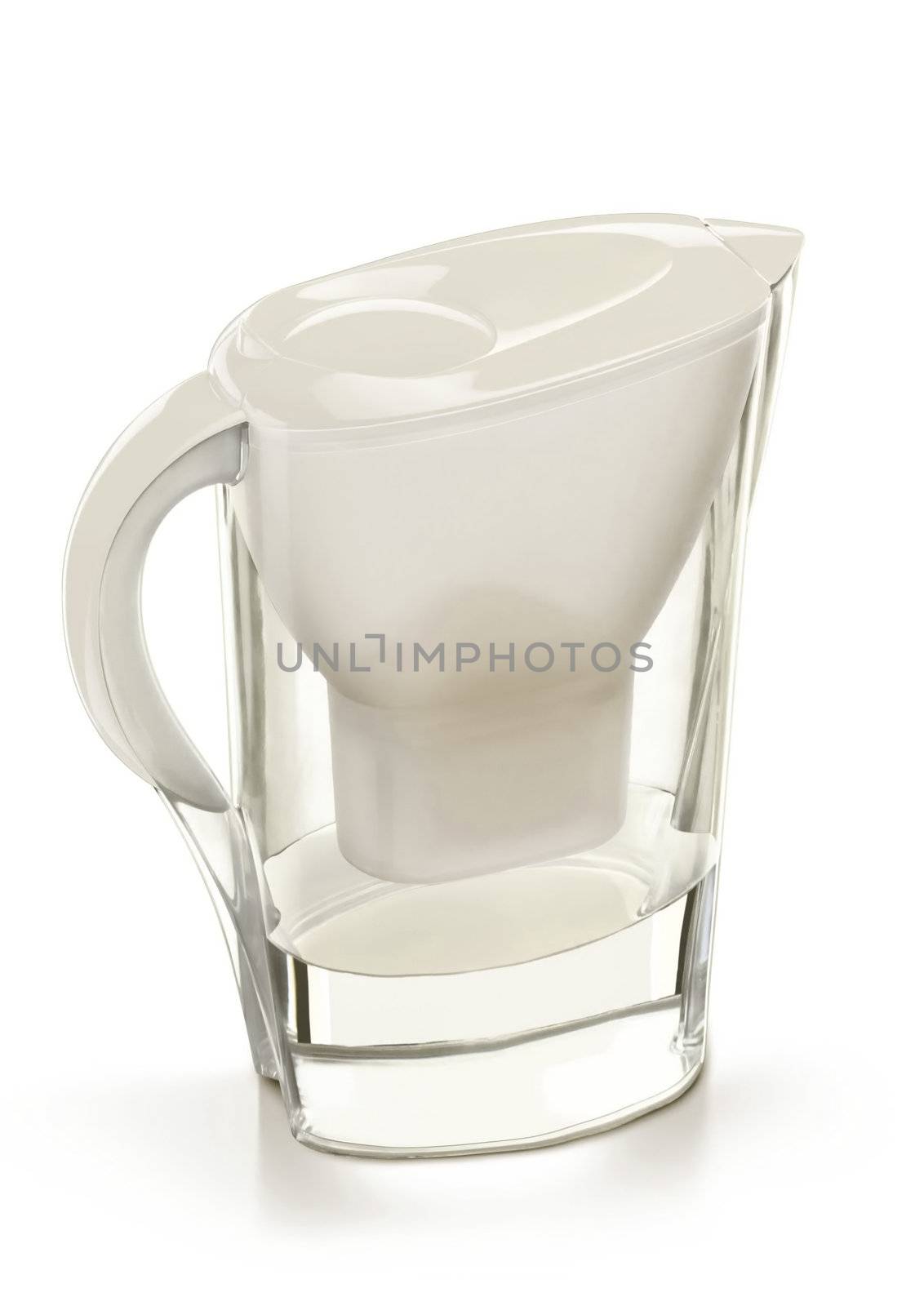 water filter isolated on white close up