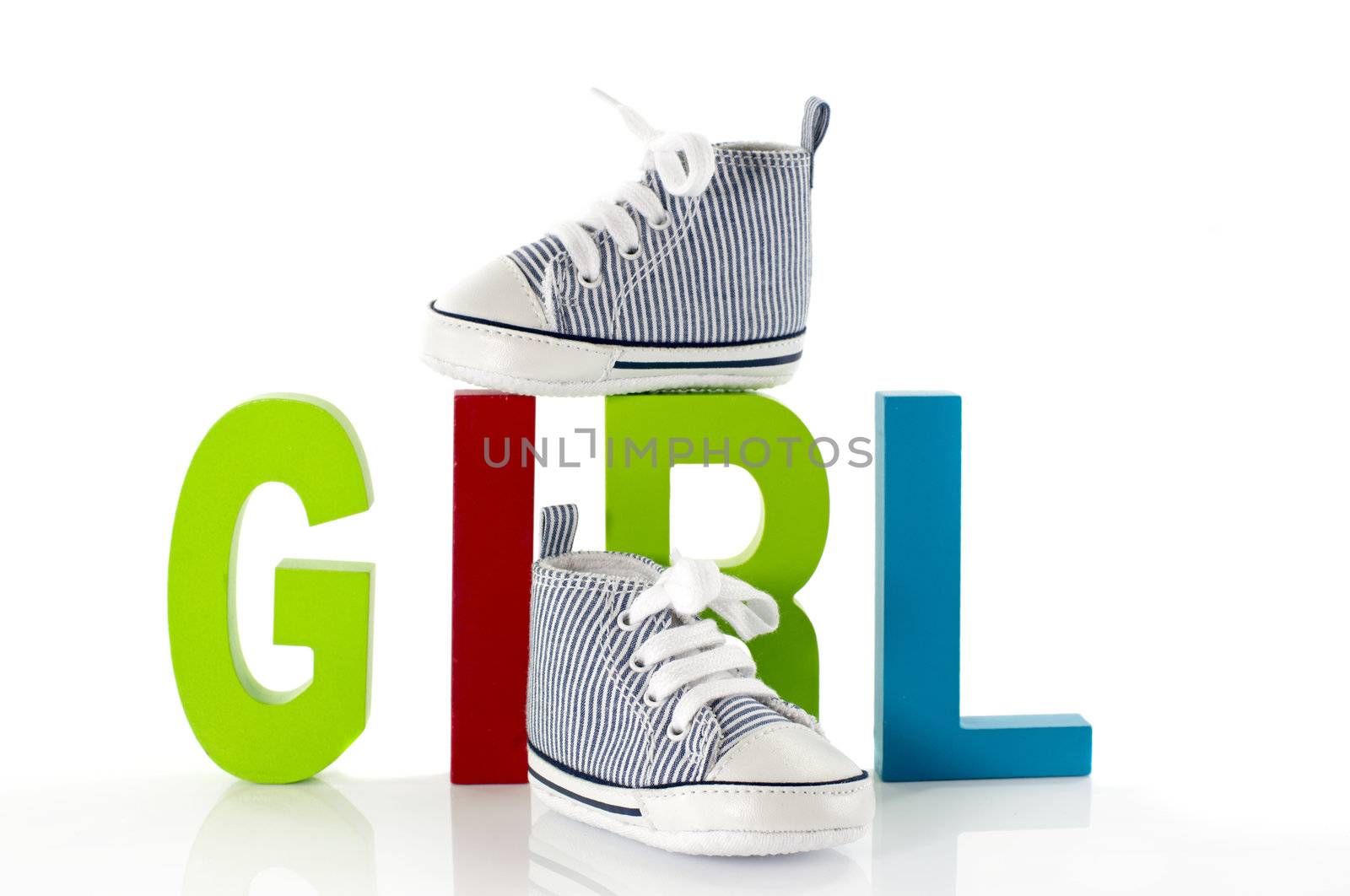 baby shoes with the letters girl