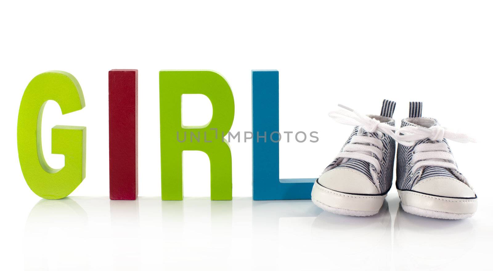 baby shoes with the letters girl