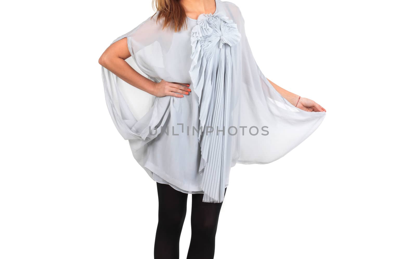 young girl in white dress