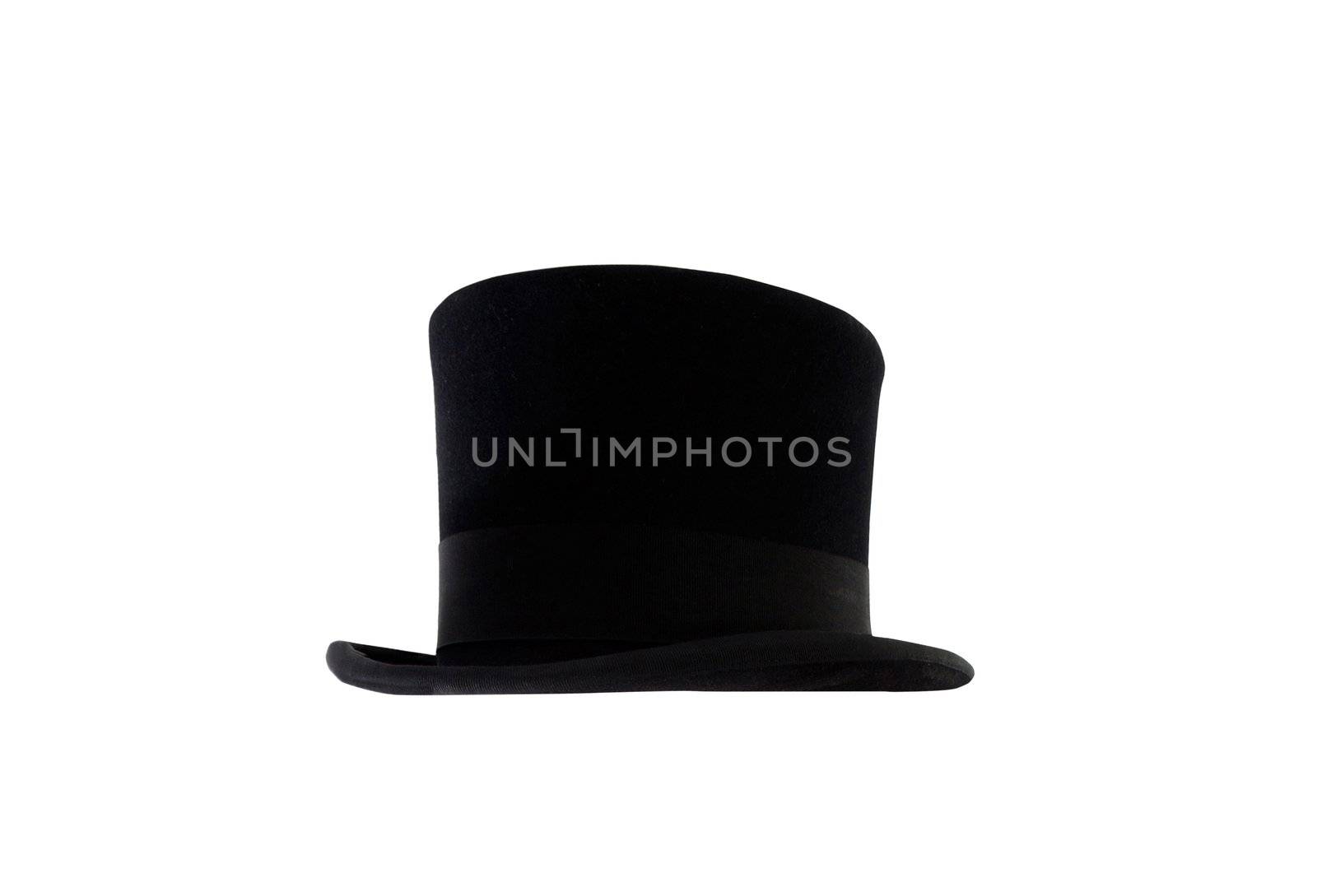 Black magic hat isolated on a white background