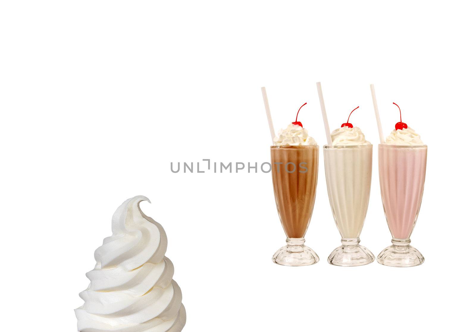 Soft ice-cream top close-up