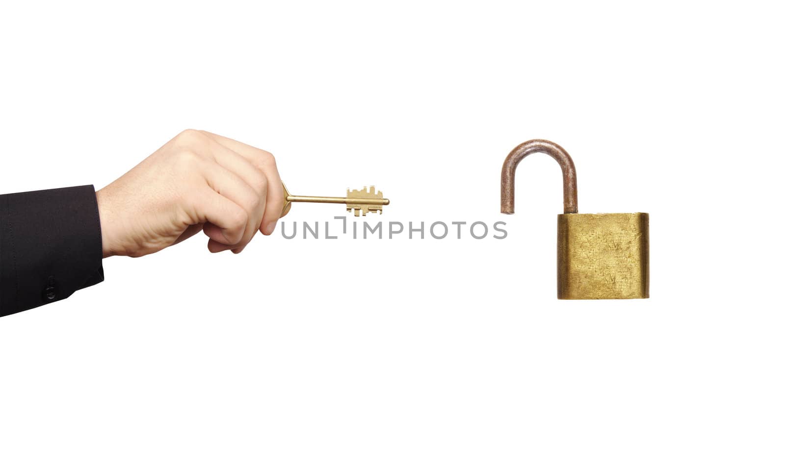 Businessman's Hand Holding Key