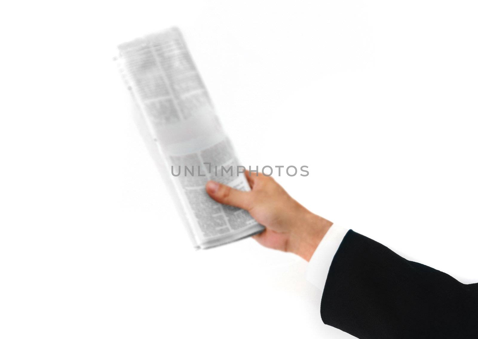 newspaper in the hand